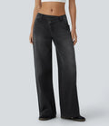 Dark black denim