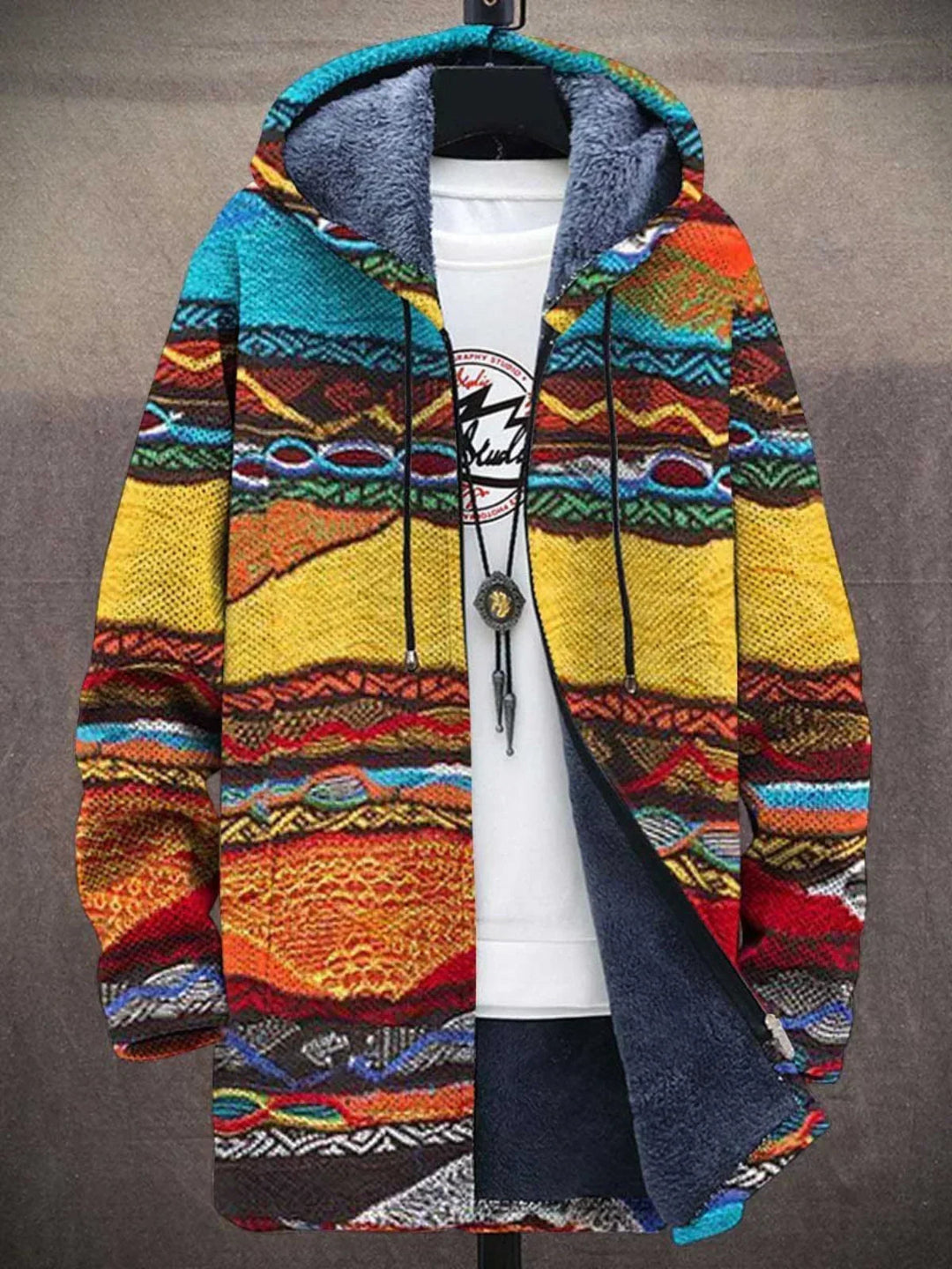 Elouera | Elegancki Kardigan z Artystycznym Wzorem
