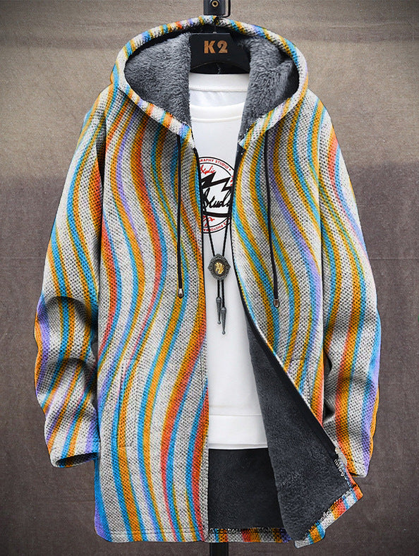 Indira | Elegancki Kardigan z Artystycznym Wzorem