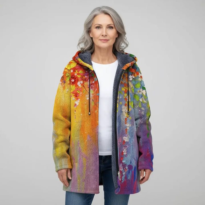 Elouera | Elegancki Kardigan z Artystycznym Wzorem