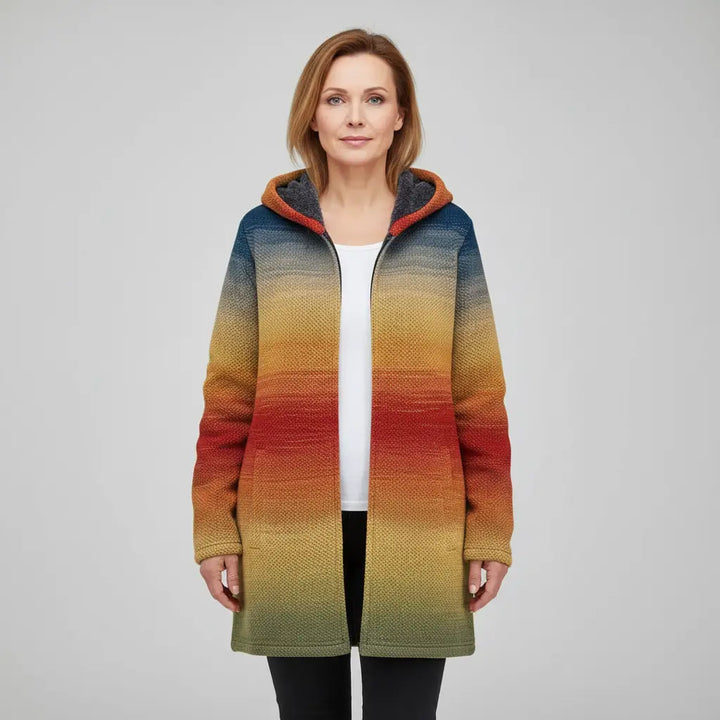 Noora | Elegancki Kardigan z Artystycznym Wzorem