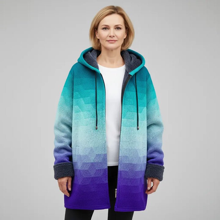 Yindi | Elegancki Kardigan z Artystycznym Wzorem