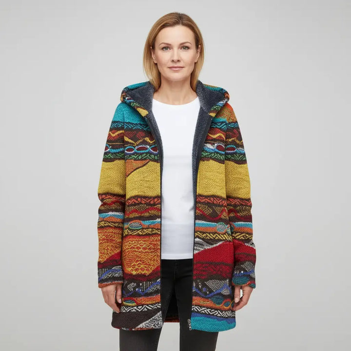 Jindalee | Elegancki Kardigan z Artystycznym Wzorem