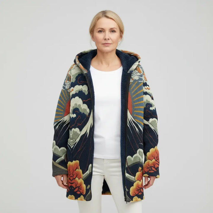 Kalina | Elegancki Kardigan z Artystycznym Wzorem