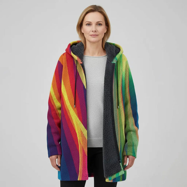 Kira | Elegancki Kardigan z Artystycznym Wzorem