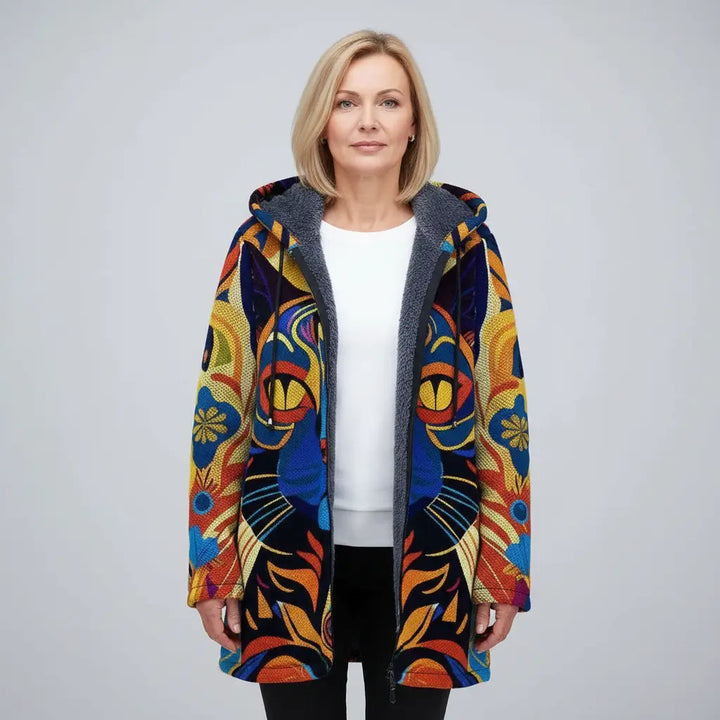 Tarni | Elegancki Kardigan z Artystycznym Wzorem
